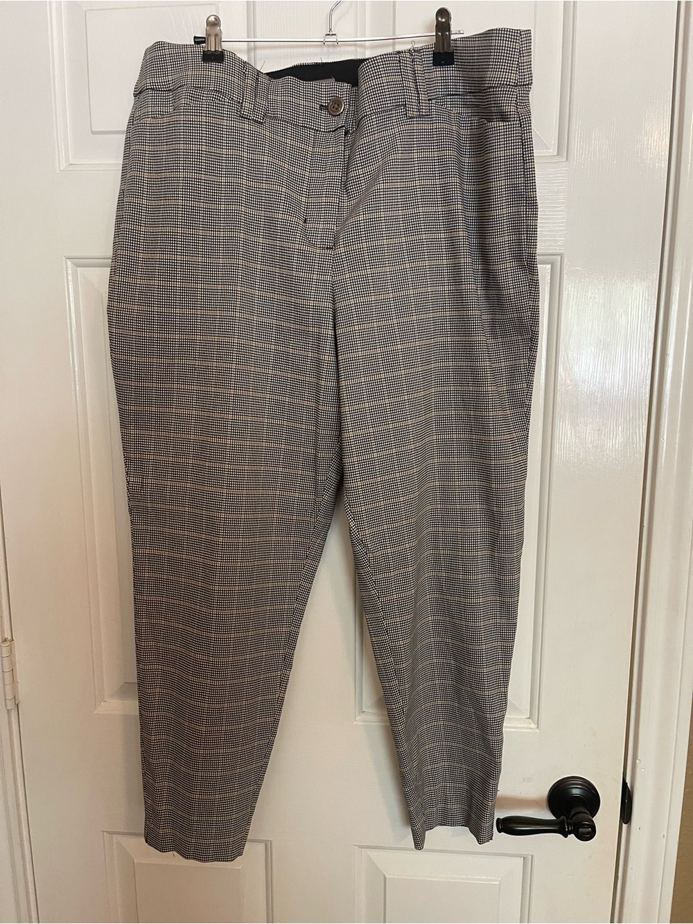 Maurices Gray Plaid High-Rise Women's Trousers